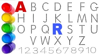 How to draw ABCD, Colour name learning ABCDEFGHIJ , Easy Draw and