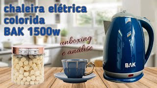 CHALEIRA ELÉTRICA COLORIDA AZUL  BAK 1500w ANÁLISE | Paulo Ancelmo