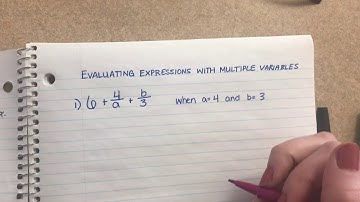 Evaluating Expressions With Multiple Variables