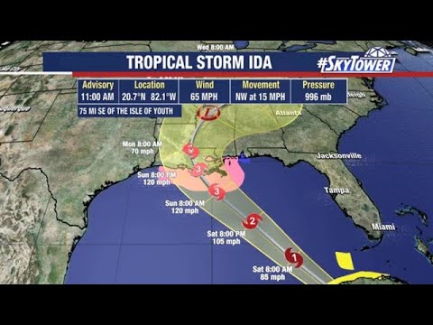 Tropical Storm Ida: Friday track update & forecast