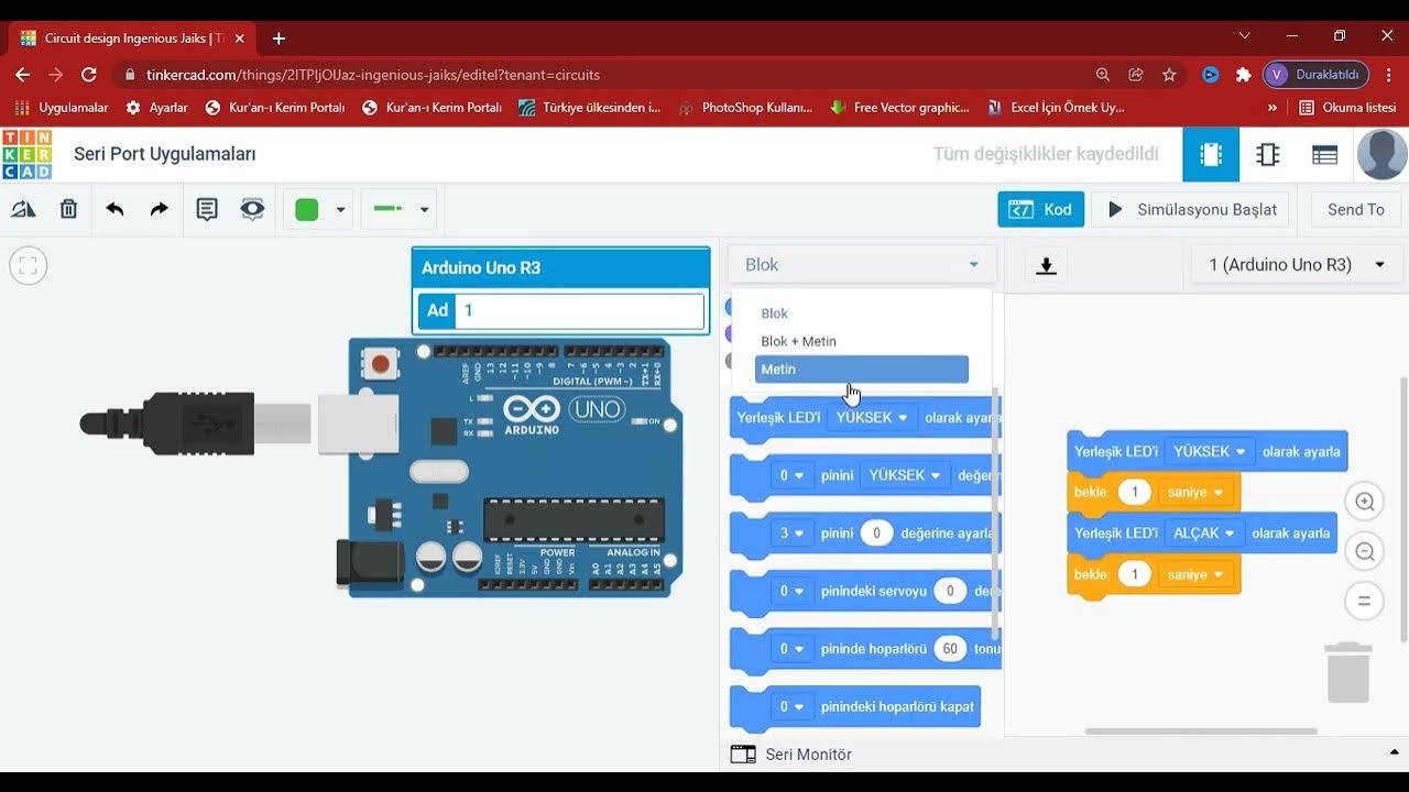 Robotik Kodlama #8(Seri Port Uygulamaları) - YouTube