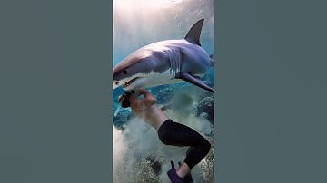 POV: You’re diving through the coral reefs when suddenly a shark attacks you#diving #pov #attack #ai