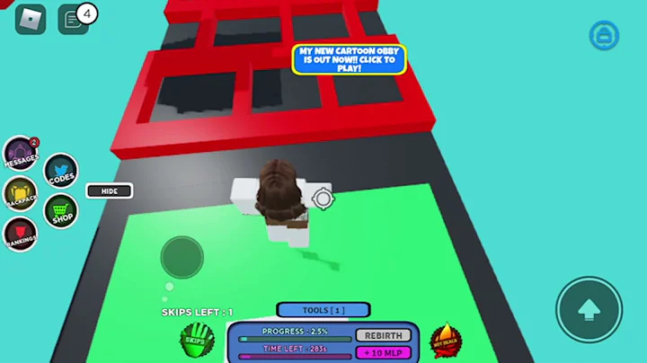 Playing Roblox obby to stage 100!!