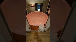 Room tour of Poconos Cove Haven Champagne Tower Suite August 2025
