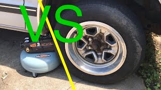 Will a McGraw 3 gallon compressor remove lug nuts?