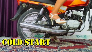 Girl Struggles To Cold Kickstart Suzuki Samurai In High Heels Vintage 2-Stroke Challenge