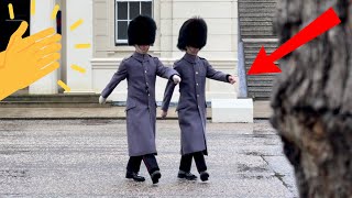 Two Guards make surprise appearance and walk with public!
