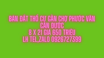Bán đất thổ cư gần chợ Phước Vân Cần Đước 8 x 21 giá 650 triệu