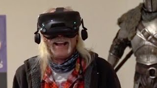 My dad goes on a date in VR chat