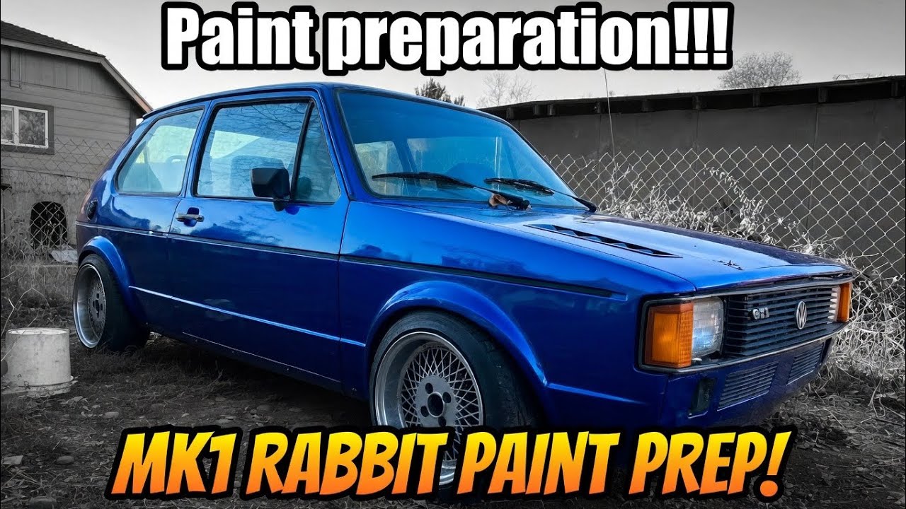 Turbo MK1 Volkswagen rabbit gets ready for new paint job. (Auto paint ...