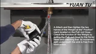 43YUANTU 304 stainless steel pull out kitchen faucet,how to install