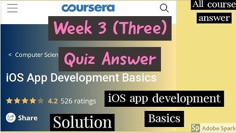 2020 Ios app development basics week 3 quiz answer | Coursera ios app development week 3 quiz answer