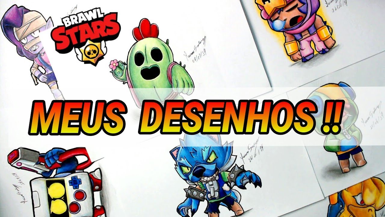 MOSTRANDO TODOS OS MEUS DESENHOS DE BRAWL STARS - Brawl Stars dibujos ...