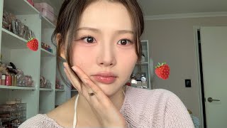 가을뮤트의 봄 메이크업|요즘 최애템으로 메이크업|그리고 인생 기초 마켓 스포••🥹🤍🤍|노렌즈 메이크업