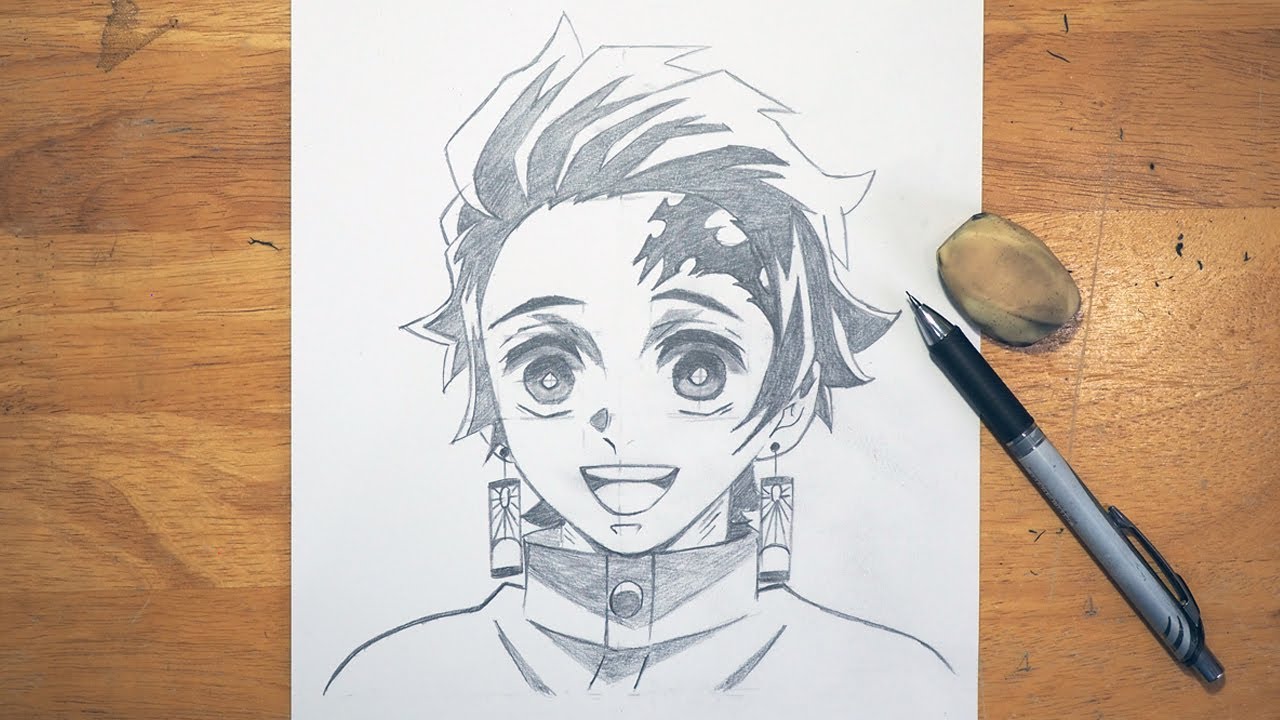 Tanjiro  Anime sketch, Character drawing, Anime character drawing