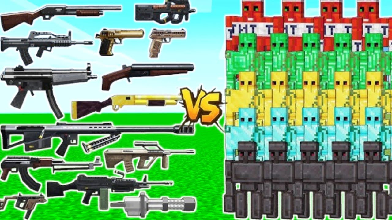 Minecraft Iron Golem vs All Guns 😱 | Golem vs Gun Mods Battle | Who Is Strongest?