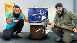 DESTROYING CHAPATI'S $3000 EXPENSIVE LAPTOP  *GONE WRONG*