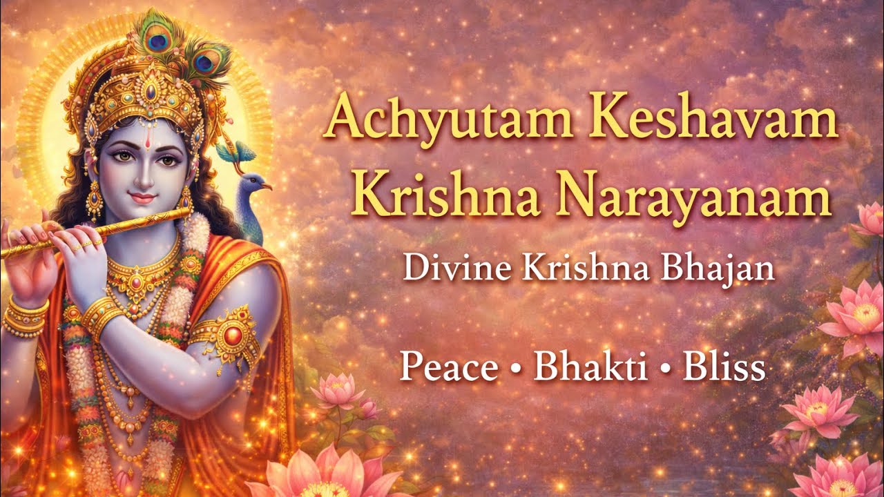 Achyutam Keshavam Krishna Narayanam 🙏 | Powerful Krishna Bhajan | Divine Peace & Bhakti