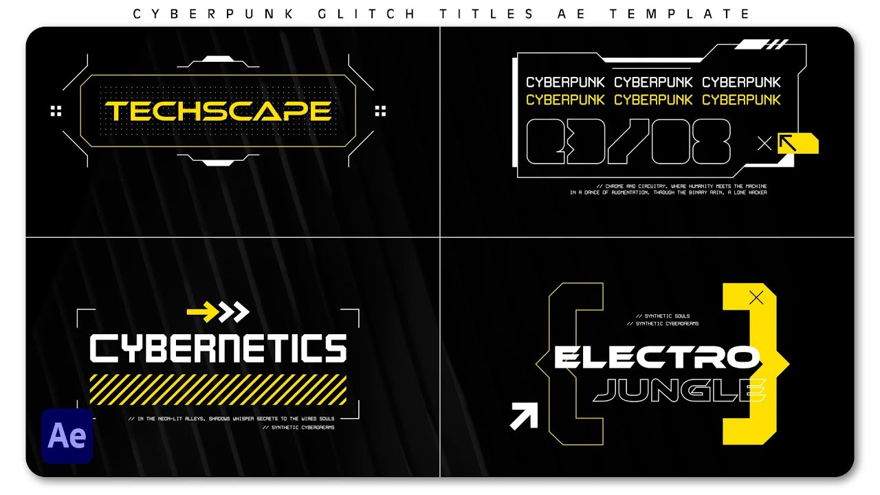 Cyberpunk Glitch Titles - After Effects Template | Free Download | Templates for Creators