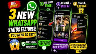 Update Besar Status WhatsApp! Gaya AI, Arsip & Waktu Status!🔥