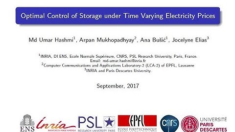 Optimal Control of Storage under Time Varying Electricity Prices - My Smart Grid Comm Video
