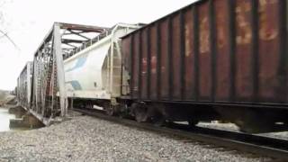 BNSF 4136 with sister 4137 on a freight at old monroe.