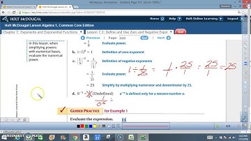 7 3 DEFINE AND USE ZERO AND NEGATIVE EXPONENTS