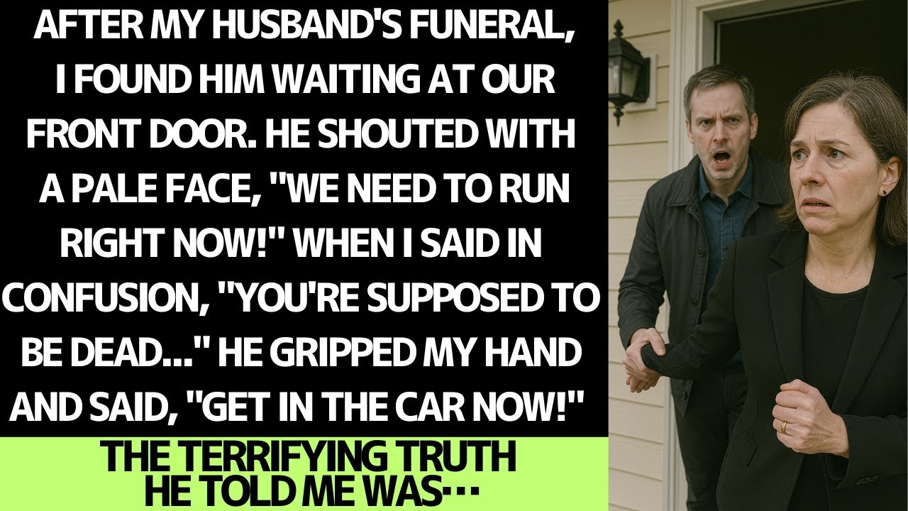 After my husband's funeral, I found him waiting at our front door telling me to run.