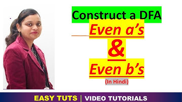 DFA Example 17 | Strings contain Even no. of a