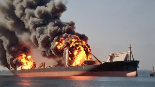 Today! The crazy actions of the K52 helicopter pilot sank 2 US cargo ships