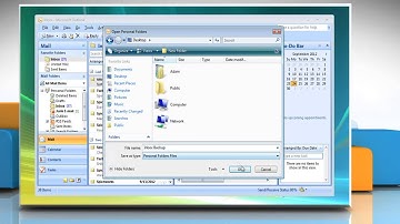 Outlook 2007: Export and import PST files in Windows® Vista