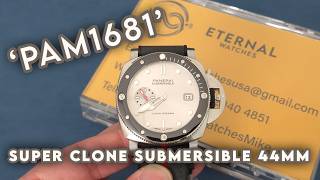 SUPER CLONE Submersible PAM1681 44mm Silver Dial P900