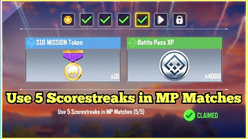 Call Of Duty Mobile Use 5 Scorestreaks in MP Matches Task Complete