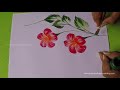 saree painting flower designs | saree painting designs paper | easy sare...