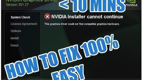 How to fix "nvidia installer cannot continue" and "nvidia installer failed"