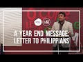 A Year End Message: Letter to Philippians | Rev Paul Jeyachandran