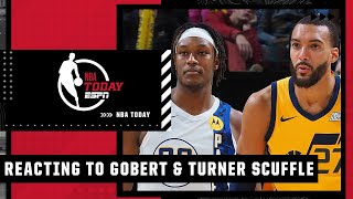 NBA Today reacts to Myles Turner & Rudy Gobert’s scuffle 🍿