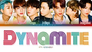 BTS Dynamite Lyrics (방탄소년단 Dynamite 가사) [Color Coded Lyrics/Eng]