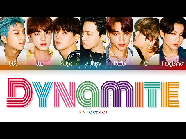 BTS Dynamite Lyrics (방탄소년단 Dynamite 가사) [Color Coded Lyrics/Eng] class=