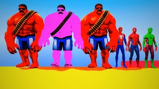 Epic 558 GTA 5 Ragdoll Battle - Spider-Man vs Minions & Hulk #HADI4T5GAMING