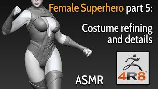 Female Superhero - Part 5: Costume refining and details