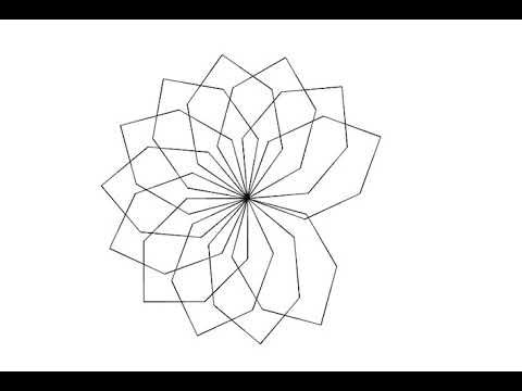 turtleArt Increasing hexagonal flower petals (tA 32a)