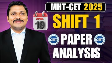 MHT-CET 2025 19 APRIL SHIFT 1 ANALYSIS: MATHS BY DINESH SIR | VERY IMP FOR NEXT SHIFT STUDENTS