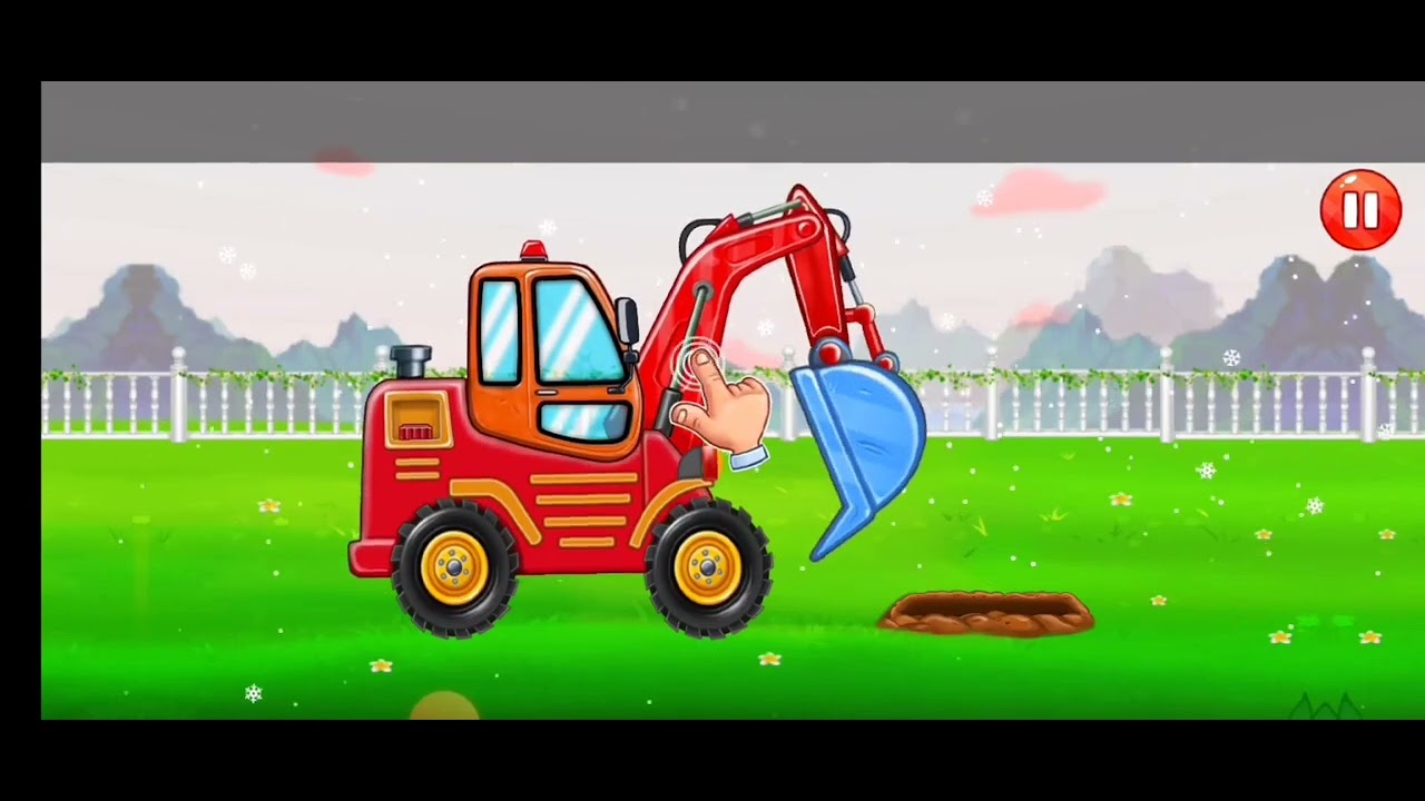 Trunk catoon with kidsbuildi reservoir rain collection construction vehicles, trucks animation BNMG
