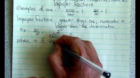 Writing Division Answers as Mixed Numbers/Improper Fractions