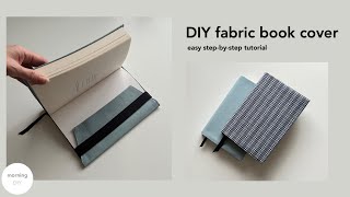 DIY fabric book cover | How to make fabric journal book cover