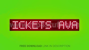 Drama Show Tickets Available Now Scrolling Red Dot Matrix LED Text Animation on Green Screen Seamles