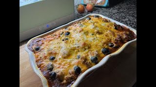 EASY PEASY ENCHILADA CASSEROLE!!!!