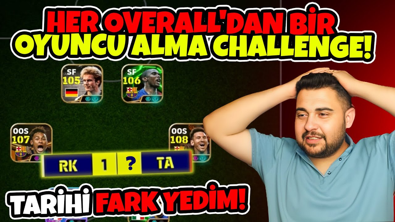 TARİHİ FARK YEDİM! 😨 HER OVERALL'DAN BİR OYUNCU ALMA CHALLENGE! KAZANAMAZSAM 3 EPİK SİLERİM