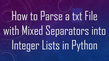 How to Parse a txt File with Mixed Separators into Integer Lists in Python